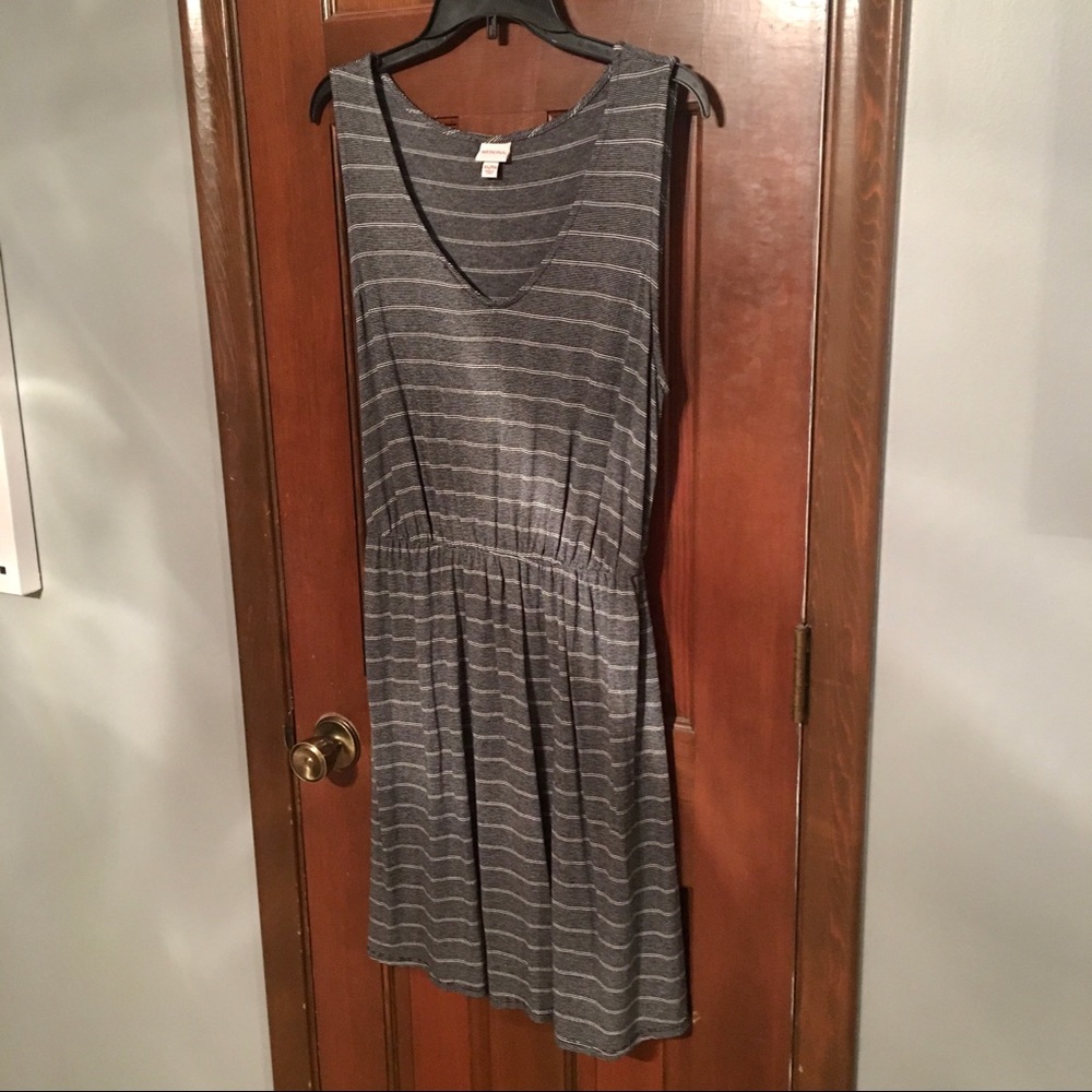 Black & White Striped V-Neck Merona Dress